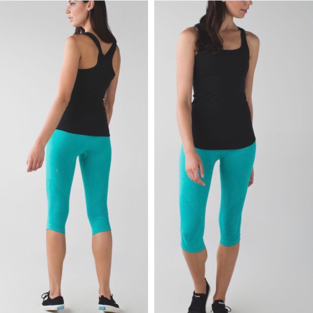 NWT! Lululemon In the Flow Crop II Heathered Teal